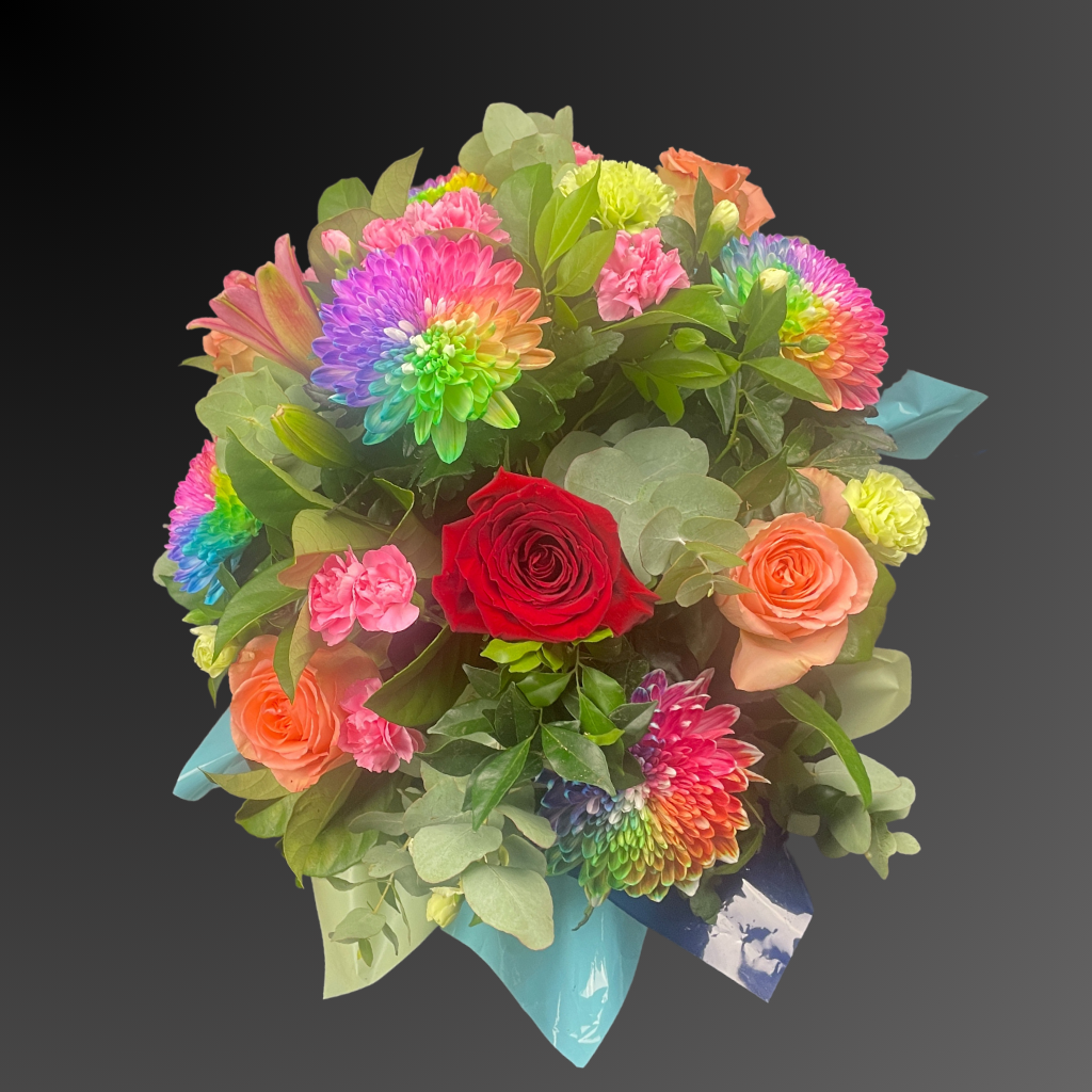 Rainbow Chrysanthemum Flower Bouquet