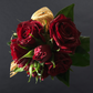 Corsage With Red Premium Mini Roses + Gypsophila + Greenery