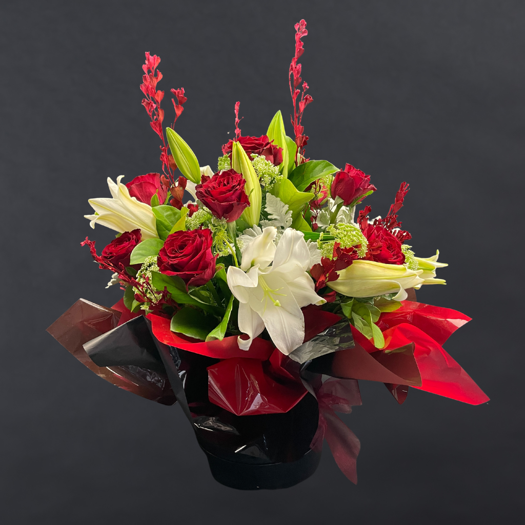 Elegant Columbia Roses Arrangement Collection- RED - 12 STEMS