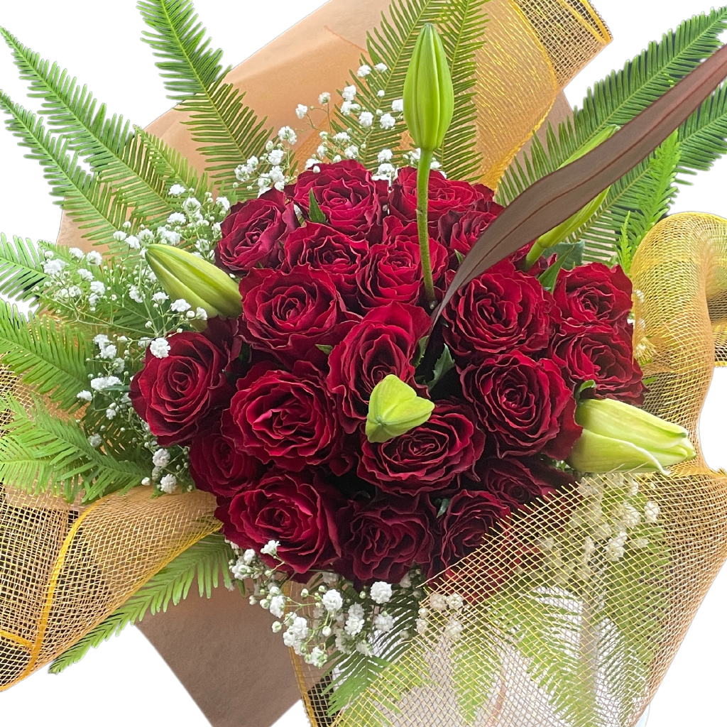 TWO DOZEN Delight Rose Bouquet With Design