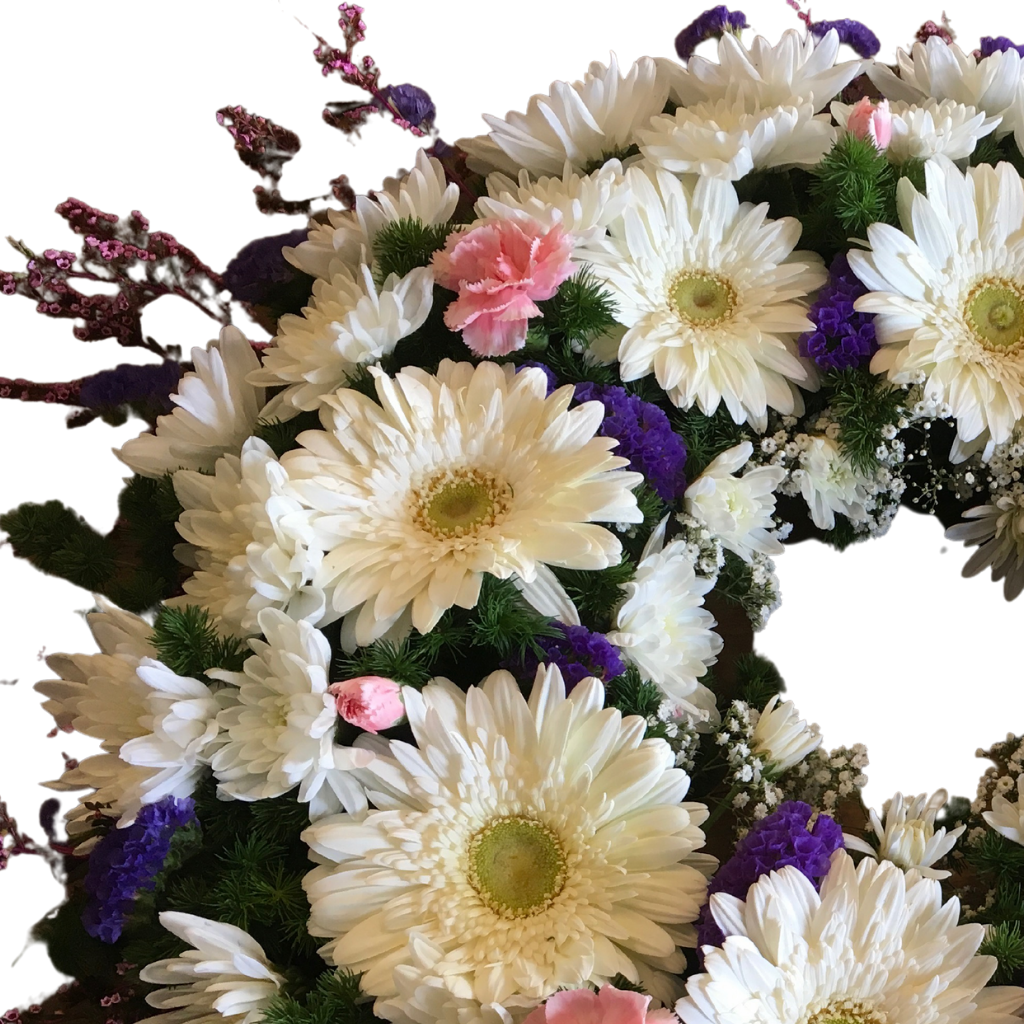 Wreath With Gerbera and Chrysanthemum