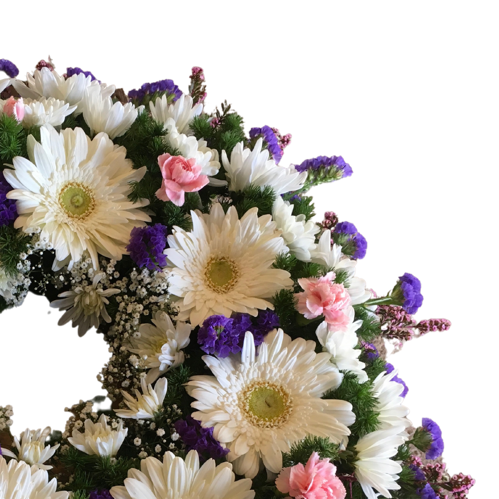 Wreath With Gerbera and Chrysanthemum