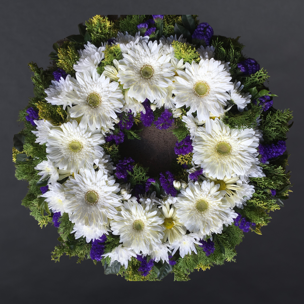 Wreath With Gerbera and Chrysanthemum