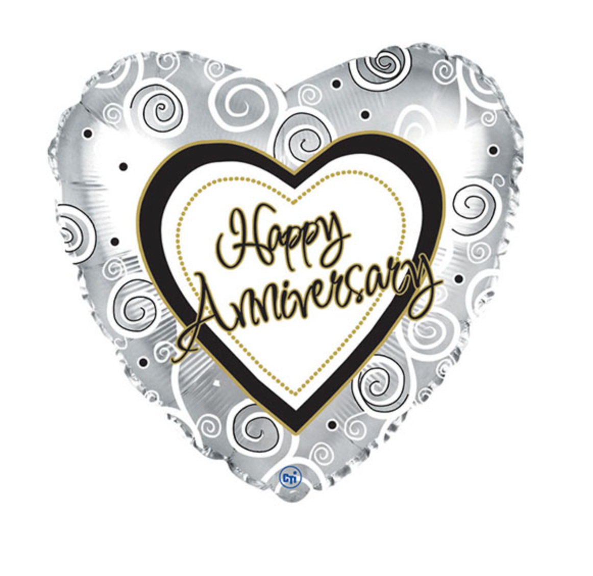 Foil Balloon Happy Anniversary 17'' 43cm Approx.